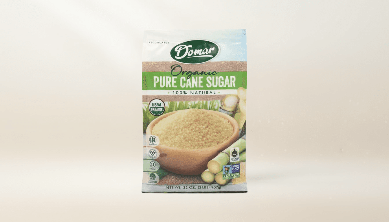 Organic cane sugar, fair-trade certified